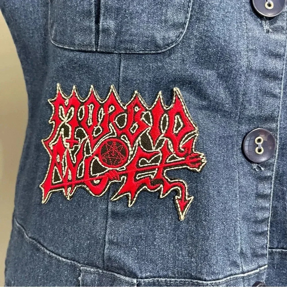 Denim Rocker Dress With Iron Maiden Patch’s Santory Size M - Picture 6 of 12